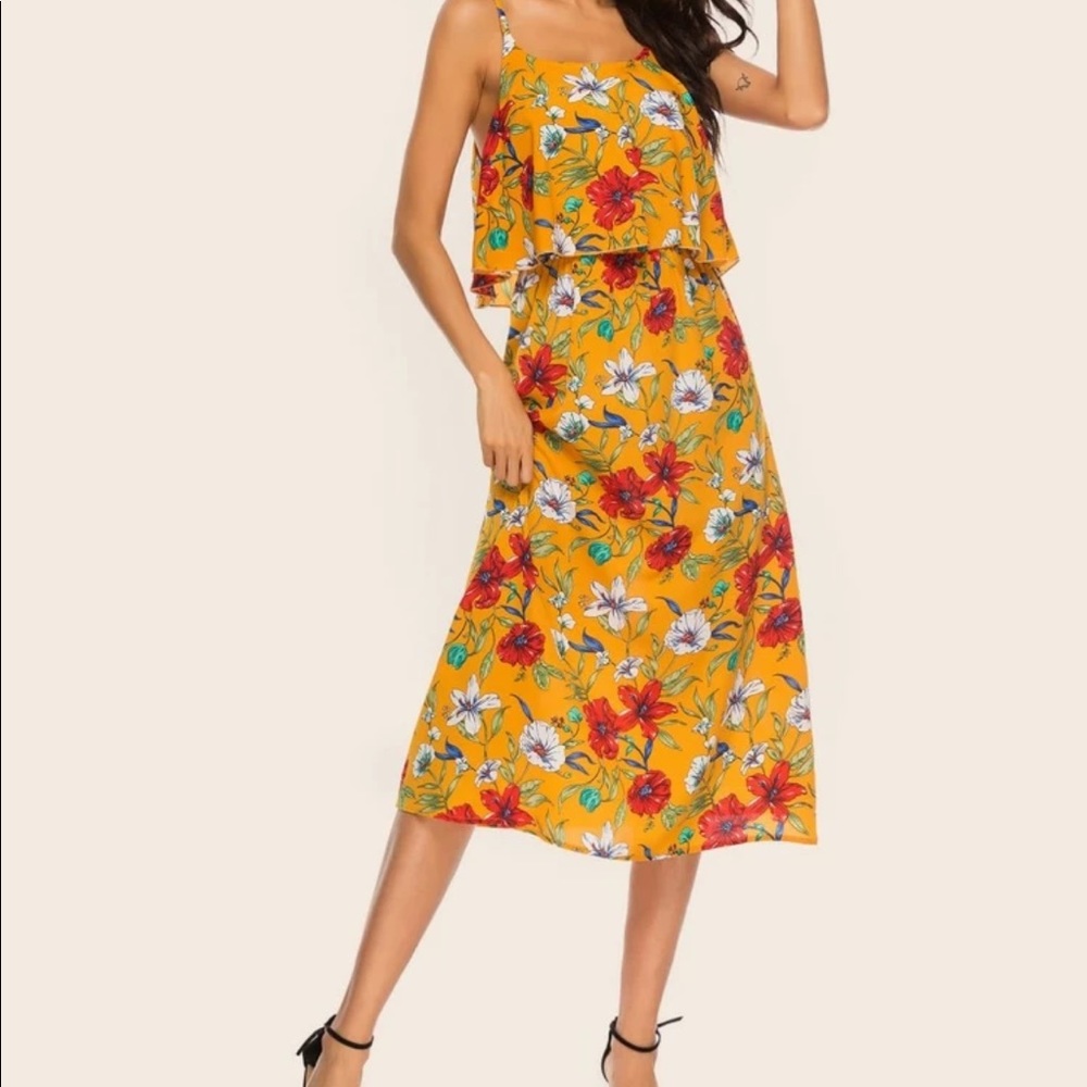 Floral print midi dress!!!